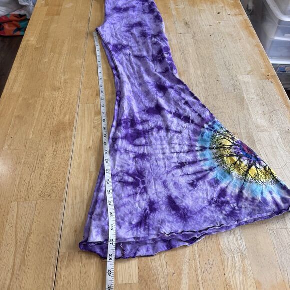 Grateful Dead Steal your Face Mandala Tree Print Booty Bell Pants Tie Dye Small - Picture 11 of 13